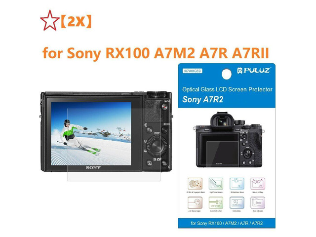 2pcs HD Tempered Glass Screen Protector Film for Sony RX100 A7M2 A7R A7RII
