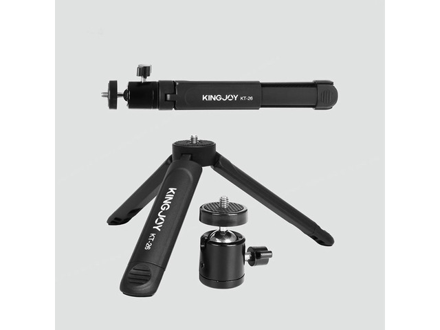 Mini Desktop Retractable Tripod Stand with 360 Rotation Ballhead for Live Broadcast