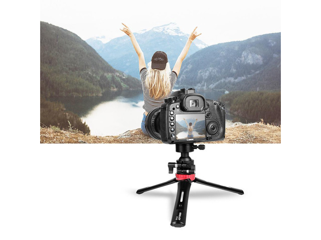 Mini Desktop Tripod with Ballhead for Mobile Phone Selfie Stick for Dslr Camera Smartphone Live Broadcast