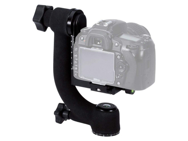 BK-45 Professional Tripod Head Quick Release Plate Gimbal Tripod Head Mount for Camera Telephoto Lens