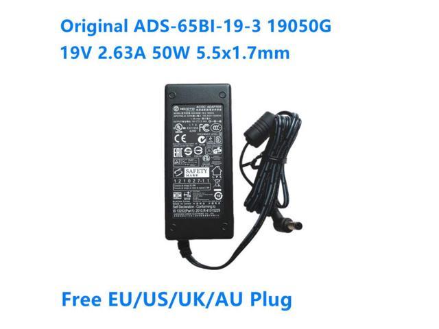 19V 2.63A 50W 5.5x1.7mm ADS-65BI-19-3 Power Supply AC Adapter Charger For APD DA-50F19 ACER HP 2711X 2511X LED MONITOR