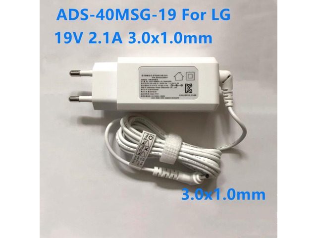 ADS-40MSG-19 19040GPK 19V 2.1A 40W 3.0X1.0mm WA-40G19FS AC Adapter For LG GRAM 14Z950 15Z970 Laptop Power Supply Charger