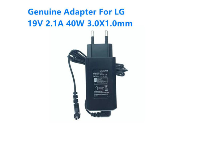 19V 2.1A 40W 3.0x1.0mm LCAP48-BK LCAP48-WK WA-40G19FS AC Power Adapter For LG GRAM 15Z960 14Z970 15Z980 Laptop Charger