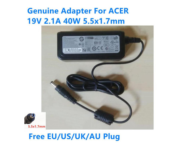 19V 2.1A 40W 5.5x1.7mm APD DA-40C19 DA-40A19 AC Adapter For ACER Laptop Power Supply Charger