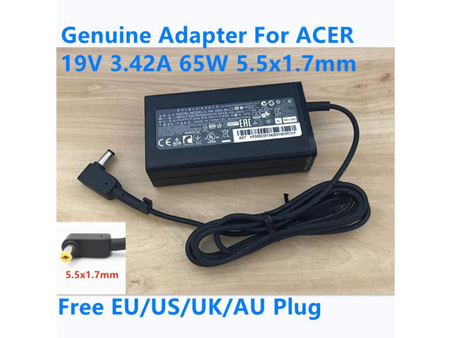 19V 3.42A 65W 5.5x1.7mm PA-1650-86 ADP-65VH F AC Adapter For ACER ASPIRE Travelmate 5742G 4750 TM4750 Laptop Charger