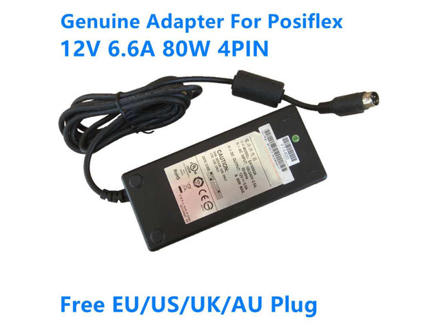 12V 6.6A 80W 4PIN EA10953A Power Supply AC Adapter Charger For LOREX L22WD800 Posiflex Laptop Adaptor