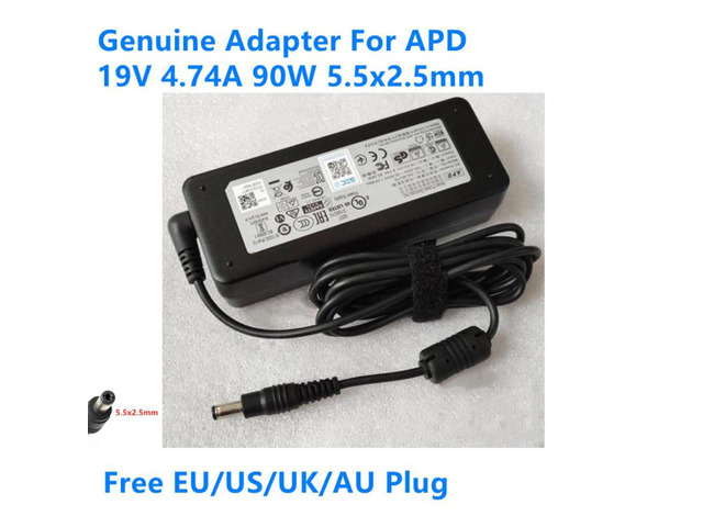 19V 4.74A 90W 5.5x2.5mm APD DA-90J19 Power Supply AC Adapter For Monitor Laptop Charger