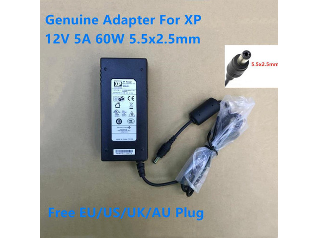 XP 12V 5A 60W 5.5x2.5mm VEH60US12 AC Power Adapter Charger For LCD Monitor Power Supply Charger
