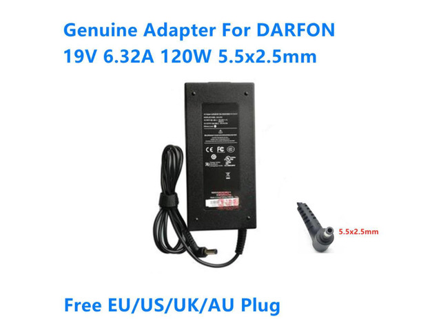 19V 6.32A 120W 5.5x2.5mm BAA21902 Power Supply AC Adapter For DARFON MSI Laptop Charger