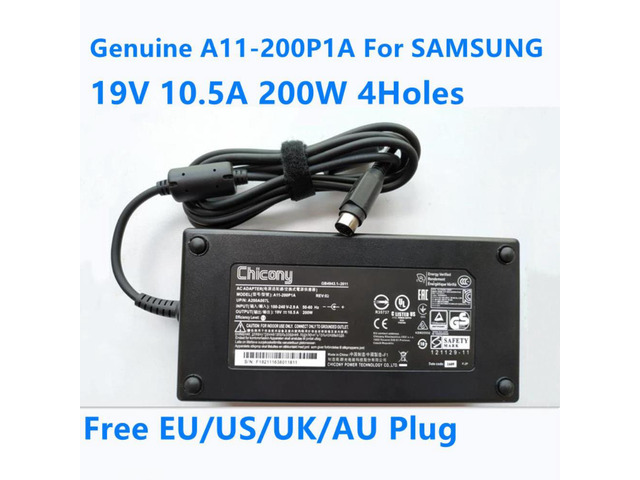 19V 10.5A 200W 4Holes A11-200P1A AD-20019 AC Adapter For SAMSUNG NP700G7A NP700G7C 7 GAMER SERIES Laptop Power Charger