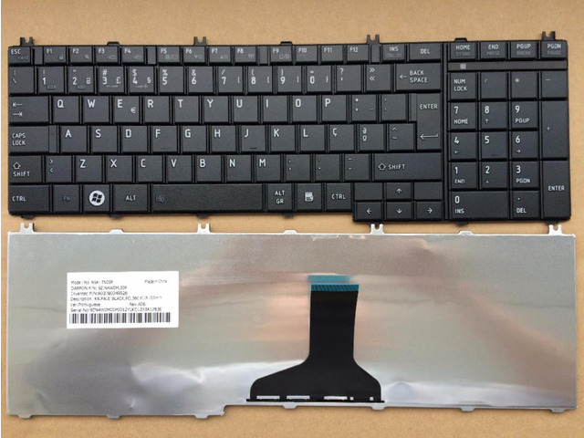 for Toshiba Satellite C650 C655 C655D C660 C665 C670 L650 L655 L670 L675 L750 L755 laptop Keyboard PO Portuguese Teclado