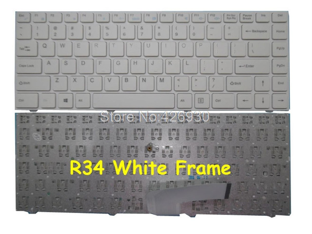 Laptop Keyboard For DEEQ R34 English US White Frame