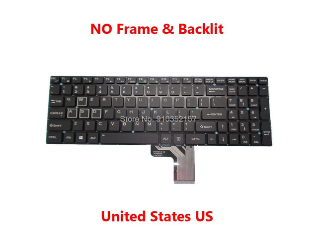 Laptop US Backlit Keyboard For ENZ For Gamebook K36 X36 N36 DK348A-B US 343480007 YX-K2010 English US NO Frame & Backlit