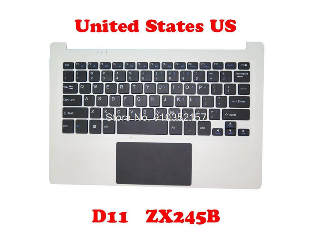 Laptop White PalmRest & Keyboard For Dicle Cilckbook D11 ZX245B UK116-C ZX-245B-US YXK2255S M116 English US