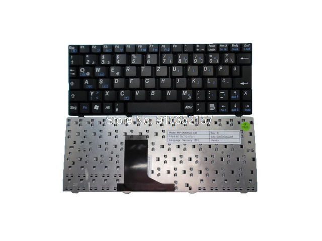 Laptop Keyboard For CLEVO MP-06896D0-430 6-80-TN710-070-1 German GR Black