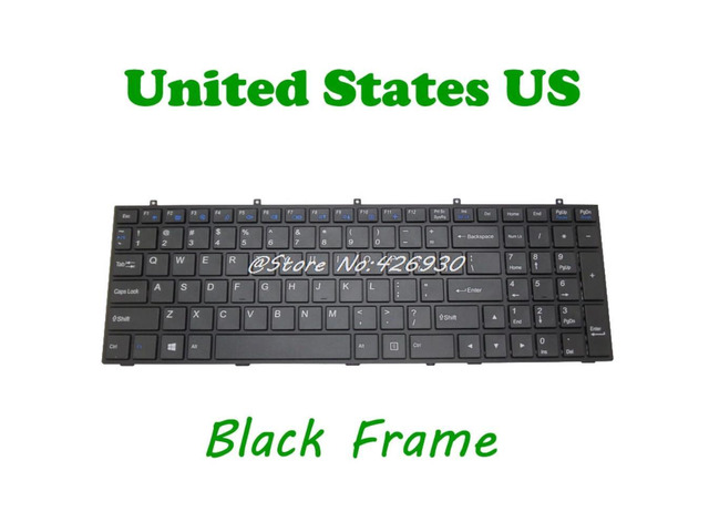 NO Backlit US Keyboard For CLEVO W370ET MP-12A33US-4301W 6-80-W3700-011-1 6-80-W37S0-010-1 MP-12A33US-430W 6-79-W370ET0K-010-W