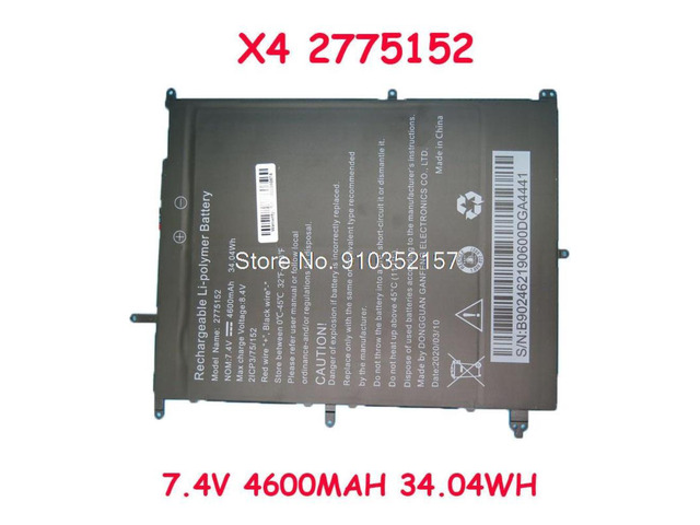 Laptop For Jumper X4 2775152 7.4V 4600MAH 34.04WH 10PIN 9Lines