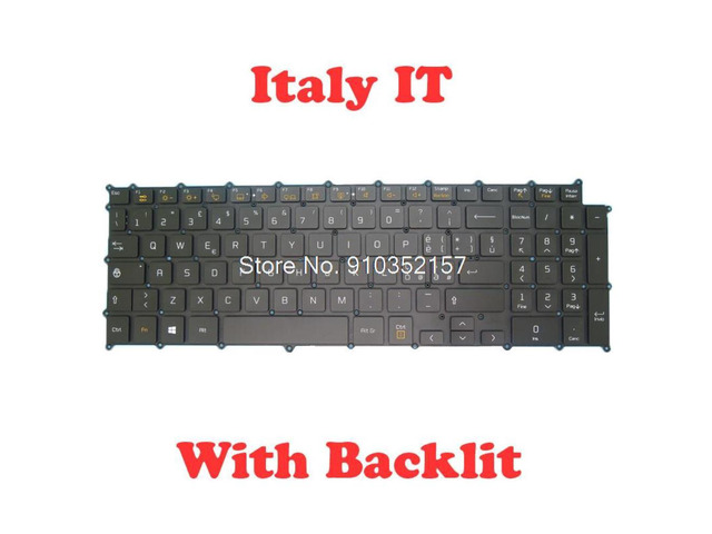 Laptop Backlit Keyboard For LG gram 17 SG-A9760-2IA SN3890BU AEW74109816 Black Italy IT NO Frame