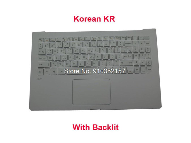 Laptop White PalmRest& KR Backlit Keyboard For 15Z90N 15Z90N-V 15Z90N-N 15Z90N-U 15Z90N-R MBN662836XX Korean KR Upper Case