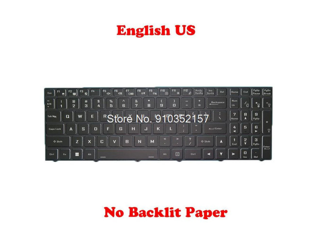 No Backlit Paper US Keyboard For CLEVO PC50DC-D PC50DD2 PC50DD2-D PC50DF1 PC50DF1-D PC50DN2 PC50DN2-D PC51DC-D PC51DD2-D English