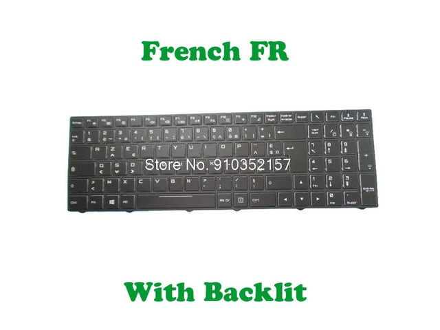 FR Backlit Keyboard For CLEVO NB50 NB50TG NB50TH NB50TL NB50TJ NB50TJ1 NB55TJ1 NB60TH NB60TJ NB60TJ1 NB50TK1 NB55TK1 French FR