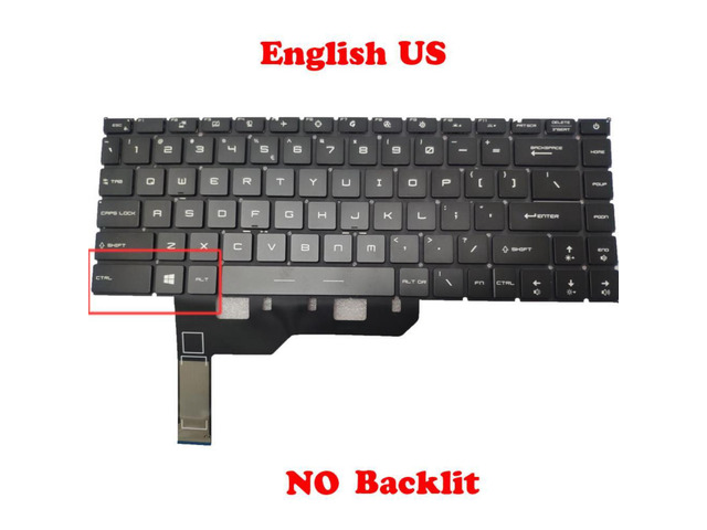 NO Backlit Keyboard For MSI Modern 15 M15 15-A11S MS1552 A11M A11ML A11MU A11SB A11SBL A11SBU Modern 15 A4M A5M MS-1552 English