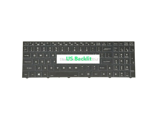 Backlit QWERTY Keyboard For CLEVO NH50AC NH55ACQ NH57AC NH58AC NH50AF1 NH55AFW NH57AF1 NH58AF1 English Black Frame
