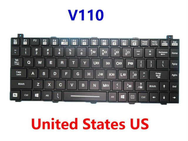 Laptop US Backlit Keyboard For Getac V110 English V110 G1 G2 G3 G4 G5 V110G2 V110G3 V110G4 V110G5
