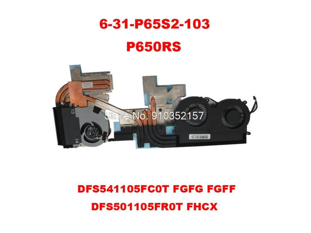Laptop CPU GPU FAN & Heatsink For CLEVO P650RS P650RS-G 6-31-P65S2-103 DFS541105FC0T-FGFG DFS541105FC0T-FGFF DFS501105FR0T-FHCX