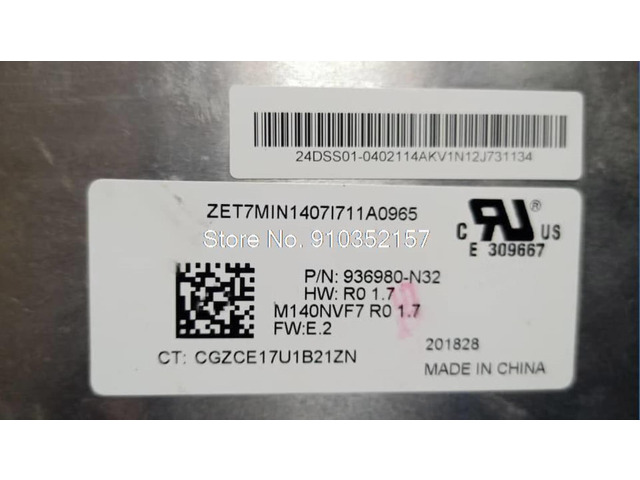 Laptop LCD Display Screen For Gigabyte AORUS X3 Plus V7 936980-N32 HW:R0 1.7 M140NVF7 R0 1.7 FW:E.2