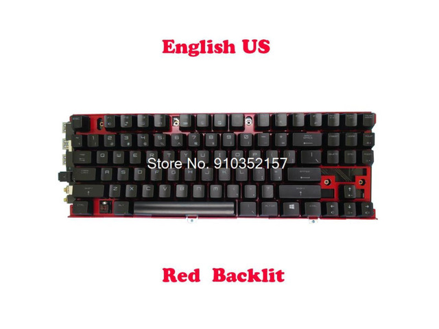 Red Backlit English Mechanical Keyboard For MSI GT80S 6QD-011US 6QE-001US G…