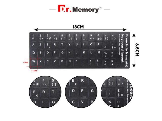 French White Letter Keyboard Stickers Repalcement Keyboard Letter Protective Russia Sticker Layout
