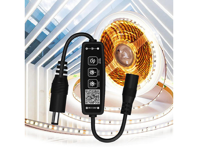 LED Strip Bluetooth Dimmer With Brightness/Speed/Mode Fuction Controller For 5V 12V 24V 5050 3528 Single Color Ribbon Light