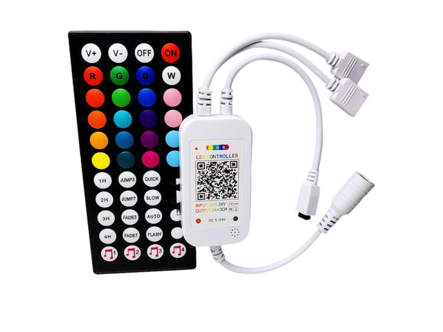 RGB Controller For RGB 5V 12V 24V Led Strip Neon Light Tape Infrared / Bluetooth / Musice Smart Controler With 40Keys IR Remote