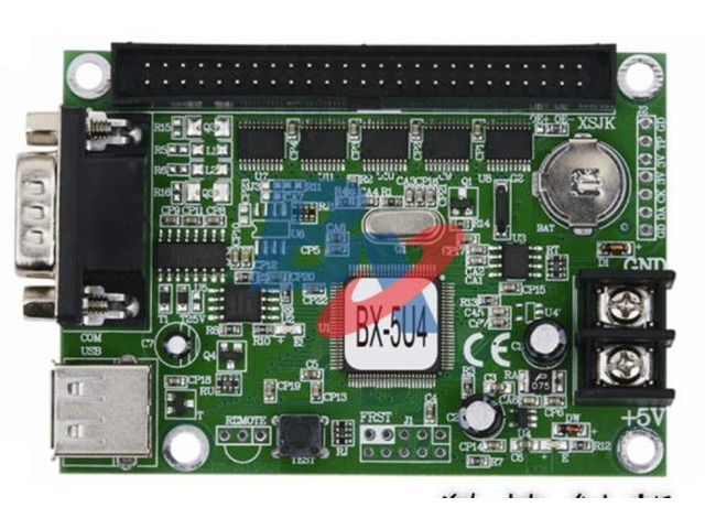 BX-5U4 large area 128k pixels support USB + serial port single & Two color LED screen controller(come with HUB12 adapter)