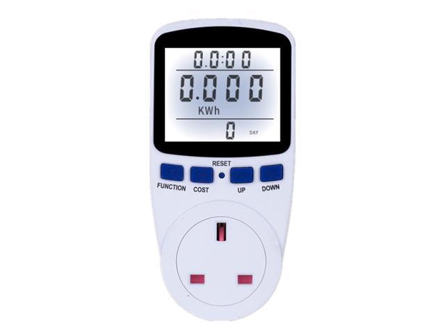UK Besegad Plug Energy Power Meter Voltage Watt Volt Meter Digital Wattmeter Power Hertz Analyzer Electricity Monitor Display
