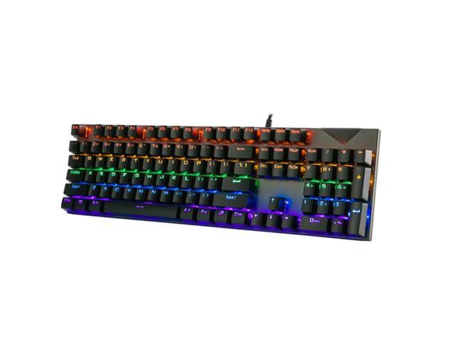 Game Mechanical Keyboard Wired 104 Keys 20 RGB Backlit Blue Switch Wired Gaming Keyboard English for Laptop PC Gamer