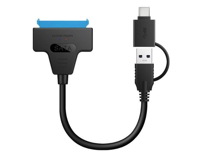 2 In 1 Data Cable USB3.0 To SATA Easy Drive Cable Type-C To SATA Adapter Cable For 2.5 Inch Hard Drive SATA Adapter