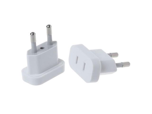 4.0mm EU Plug Adapter US USA To EU Europe Brazil Plug Travel Charger Converter