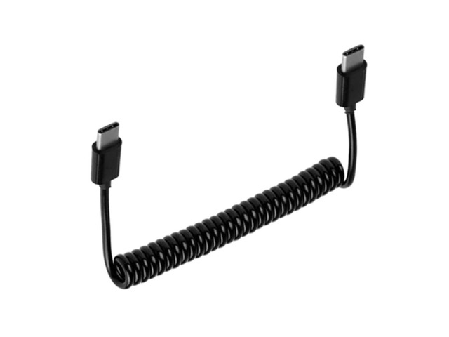 Spring Cable USB 3.1 Type C to Type C Charging Cable Retractable Type C Data Transmission Cord 480Mbps for Android Phone