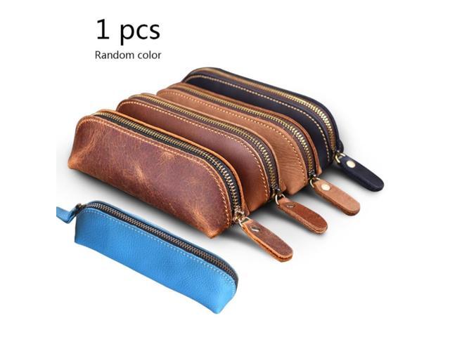 Portable Leather for CASE Mini PU Leather Pen Pocket Pen Sleeve Zippered Pen Pou