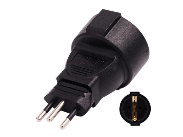 3pin Plug to EU 2pin Round AC-Power Supply Adapter Socket Connector Male to Female Power Adaptor 16A/110-250V
