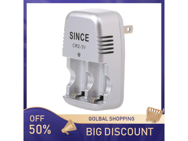 3V Wall Travel Home Wall Charger For CR2 Lithium Rechargeable US Plug