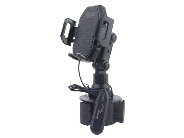 Car Mount USB Wireless Charger Holder Universal Truck Cup Holder Stand Cradle for 4-6.8'' Cellphone Durable