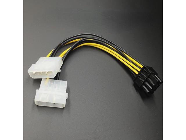 18cm 8Pin To Dual 4Pin Video Card Power Cord Y Shape 8 Pin PCI Express To Dual 4 Pin Molex Graphics Card Power Cable #280903