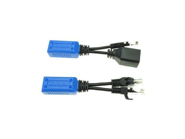 2pcs/1pair RJ45 splitter combiner uPOE cable kit POE Adapter Cable Connectors Passive Power Cable