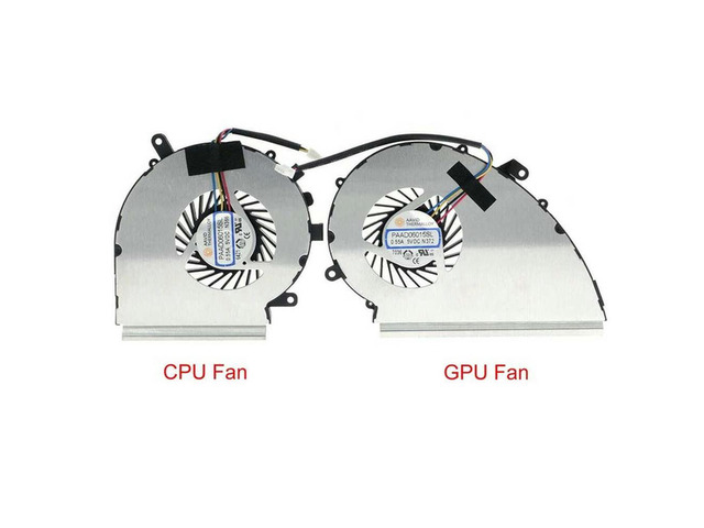 Laptop For MSI GE72VR GP72VR GL72VR MS-179B CPU + GPU Cooling Fan 4 Pin