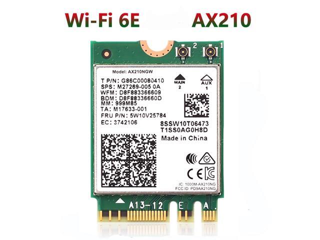 Tri Band WiFi6E AX210 Wireless 2.4Gbps Bluetooth 5.3 802.11AX Wireless Wi-Fi 6 Adapter For AX210NGW M.2 NGFF WiFi Card
