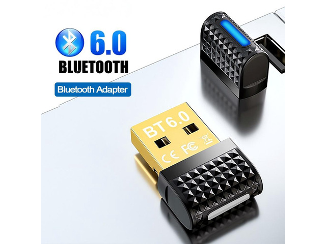 USB Bluetooth 6.0 Adapter, Bluetooth 6.0 Dongle For PC Windows 11/10/8.1 Bluetoo