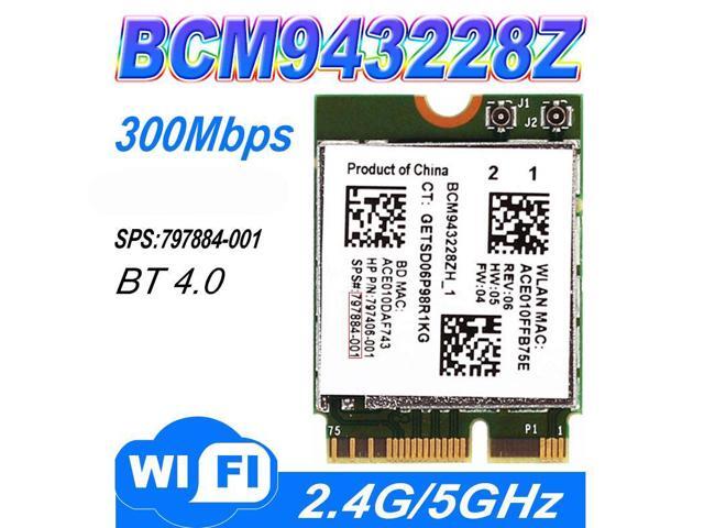 BCM943228Z Network Adapter PCI Express mini Card (M.2) 802.11 B/A/G/N WIFI CARD 300Mbps 2.4GHz/5GHz BCM943228 BCM43228